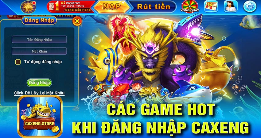 Các tựa game HOT tại nhà cái caxeng