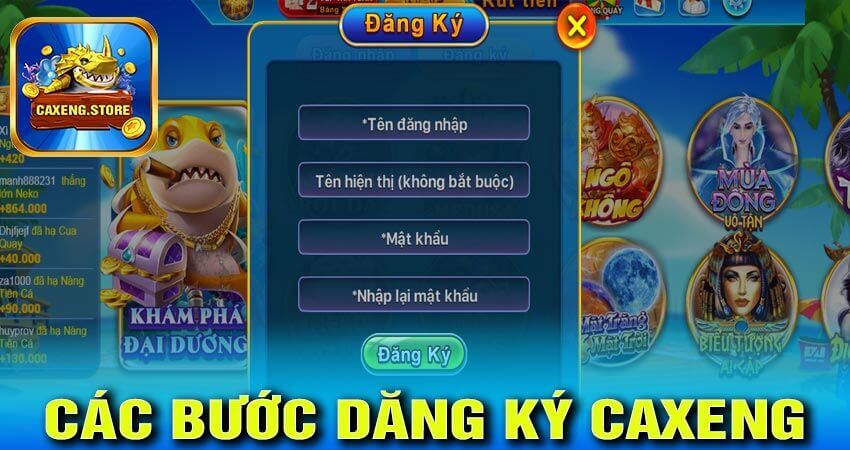 Các bước thực hiện đăng ký caxeng